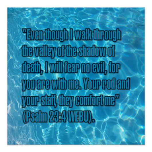 Psalm 23:4 WEBU Perfect Poster (Voorkant)