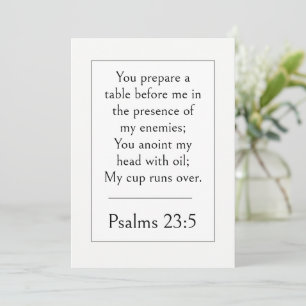 Psalm 23:5 Bijbelvers, Bemoedigende Schriftuur Kaart