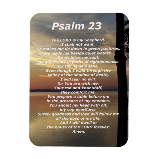 Psalm 23 (5) magneet (Verticaal)