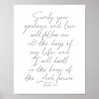 Psalm 23:6-script poster