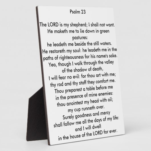 Psalm 23 8x10 Tabletop Photo Plaque (Côté)
