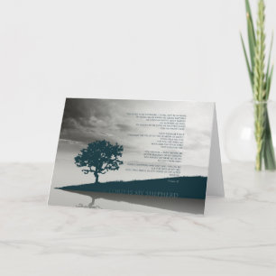 Psalm 23 Begroeting Boom Motiverend Blauwe Bergen Kaart