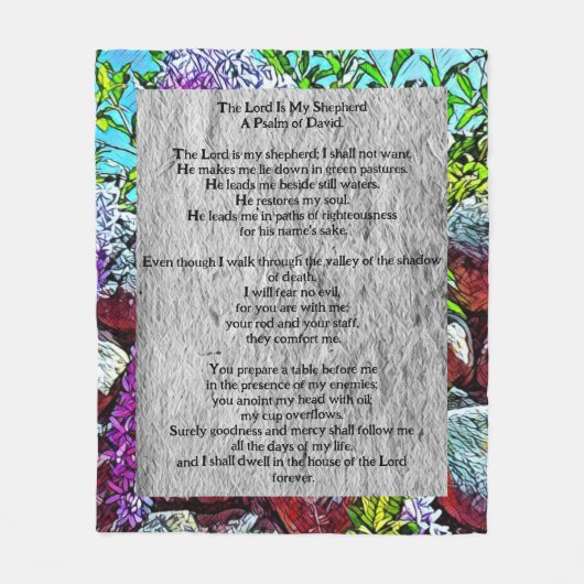 Psalm 23 biblical quote fleece deken (Voorkant)