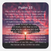 Psalm 23 Bijbel - zonnezonnehemelboom Vierkante Sticker (Voorkant)