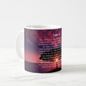 Psalm 23 Bijbelcitaat Zonnezee Koffiemok (Voorkant links)