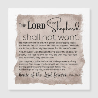 Psalm 23 Bijbeltekst papier