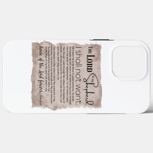 Psalm 23 Bijbeltekst  papier Case-Mate iPhone Case (Achterkant (horizontaal))