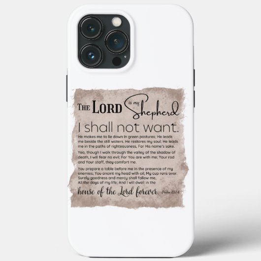 Psalm 23 Bijbeltekst  papier Case-Mate iPhone Case (Achterkant)