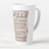 Psalm 23 Bijbeltekst  papier Latte Mok (Rechterhoek)