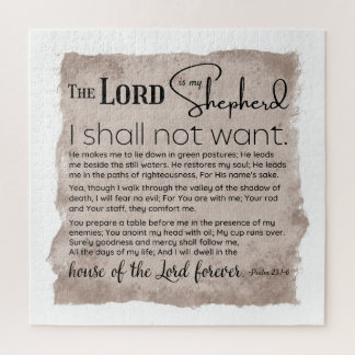 Psalm 23 Bijbeltekst papier Legpuzzel