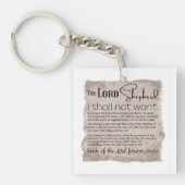 Psalm 23 Bijbeltekst  papier Sleutelhanger (voorkant)