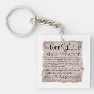 Psalm 23 Bijbeltekst papier Sleutelhanger