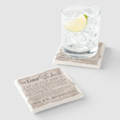 Psalm 23 Bijbeltekst papier Stenen Onderzetter (Zijkant)