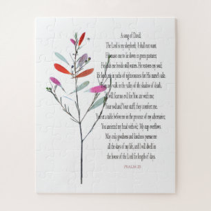Psalm 23, botanisch uitdagend Puzzle Easy Legpuzzel