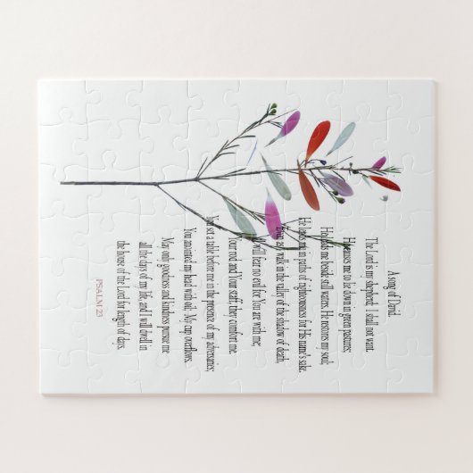 Psalm 23, botanisch uitdagend Puzzle Easy Legpuzzel (Horizontaal)