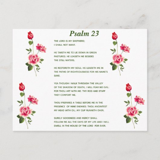 psalm 23 briefkaart (Voorkant)