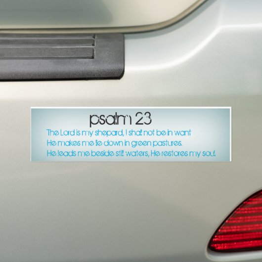 Psalm 23 Bumpersticker (Op auto)