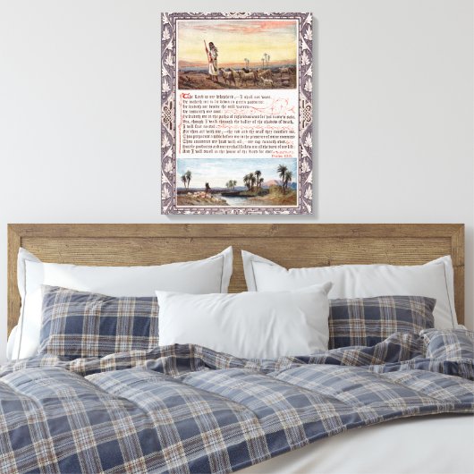 Psalm 23  canvas afdruk (Insitu (Slaapkamer))
