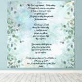 Psalm 23 Celestial Blue Abstract Canvas Afdruk (Insitu (Houten vloer))