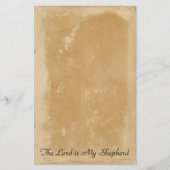 Psalm 23 Christelijk Bijbelvers Ancient Perkament Briefpapier (Voorkant)