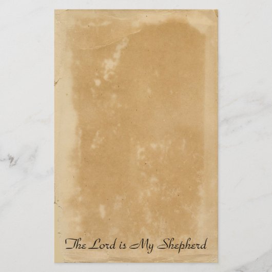 Psalm 23 Christelijk Bijbelvers Ancient Perkament Briefpapier (Voorkant)