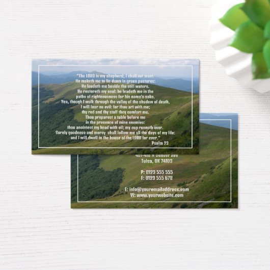 psalm 23 | CHRISTELIJK INSPIREREND Visitekaartje (Bureau)