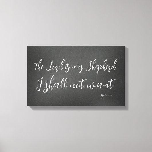 Psalm 23 De Heer is mijn Bijbelverse Shepherd Canvas Afdruk (Voorkant)
