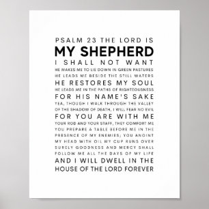 Psalm 23 De Heer is mijn Herder Poster