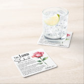 Psalm 23 De Heer is mijn Herder Vierkante Kartonnen Onderzetter (Insitu)