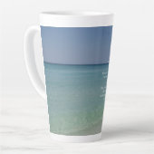 Psalm 23 De Heer is mijn Shepherd Beauful Beach Latte Mok (Linkerhoek)