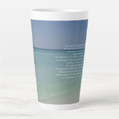 Psalm 23 De Heer is mijn Shepherd Beauful Beach Latte Mok (Voorkant)