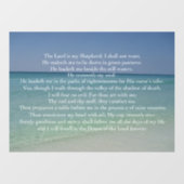 Psalm 23 De Heer is mijn Shepherd Beauful Beach Raamsticker (Vel)