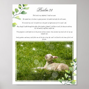 Psalm 23 De Heer is mijn Shepherd Foto Poster