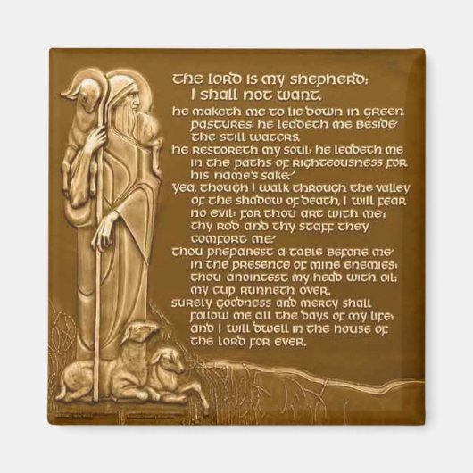 Psalm 23 De Heer is mijn Shepherd Magneet (Voorkant)