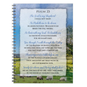 Psalm 23 - De Heer is mijn Shepherd Notitieboek