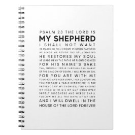 Psalm 23 De Heer is mijn Shepherd Notitieboek