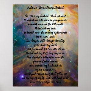 Psalm 23 De Heer is mijn Shepherd Poster