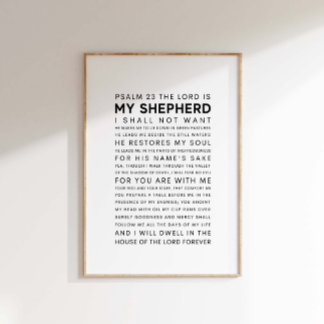 Psalm 23 De Heer is mijn Shepherd Poster
