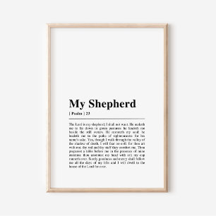 Psalm 23 De Heer is mijn Shepherd Poster