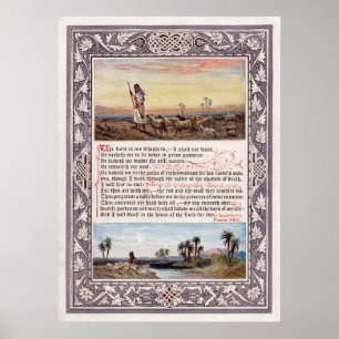 Psalm 23 De Heer is mijn Shepherd Poster