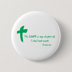 Psalm 23: De Heer is mijn Shepherd Ronde Button 5,7 Cm