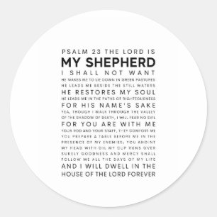 Psalm 23 De Heer is mijn Shepherd Ronde Sticker