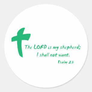 Psalm 23: De Heer is mijn Shepherd Ronde Sticker