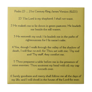 Psalm 23 De Heer is mijn Shepherd Tegeltje