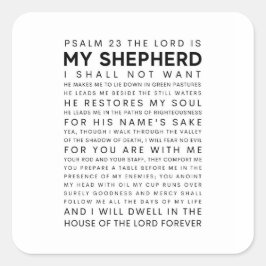 Psalm 23 De Heer is mijn Shepherd Vierkante Sticker