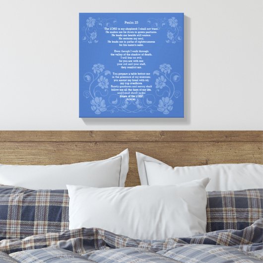 Psalm 23 ESV Canvas Afdruk (Insitu (Slaapkamer))