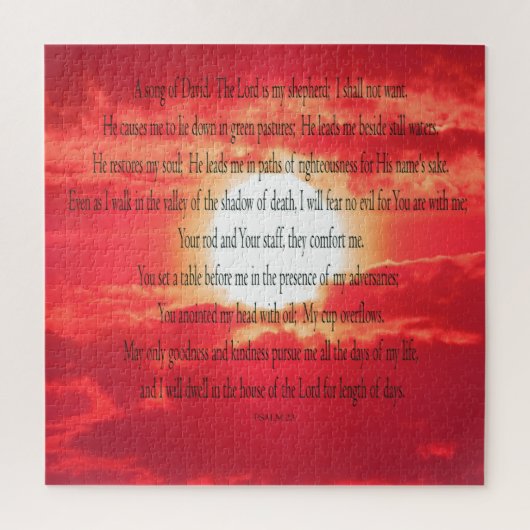 Psalm 23, Fire Sky, 676 stuks - Moeilijke puzzel (Verticaal)