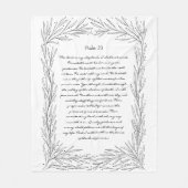 Psalm 23 Fleece Blanket The Lord is My Shepherd  (Voorkant)