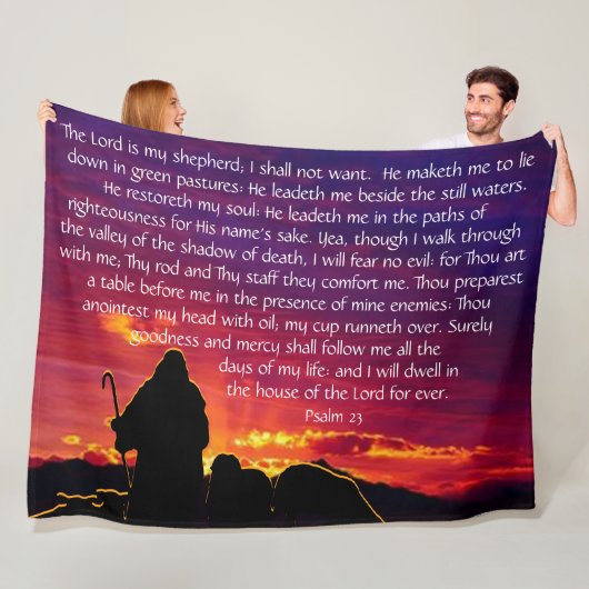 psalm 23 fleece deken (In situ)