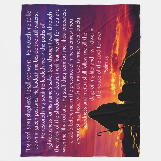 psalm 23 fleece deken (Voorkant)